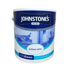 Johnstones Soft Sheen Emulsion Paint - Brilliant White 2.5L