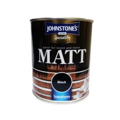 Johnstones Speciality Matt Paint - Black 750ml