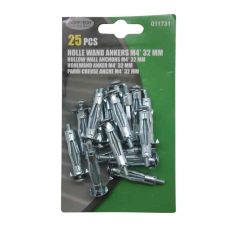 Hofftech 25pc M4 x 32 Hollow-Wall Anchors