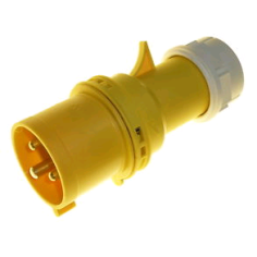 16a 110v 3 Pin Plug Yellow