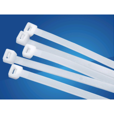 Powermaster 200 x 4.8mm White Nylon Cable Ties - Pack Of 100