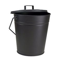 Mansion Black Metal Coal Bucket & Lid - 12"