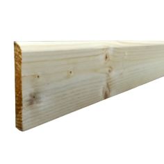 White Deal Bull Nose Architrave - 16 x 75 x 2.4m