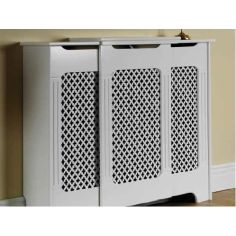 Large adjustable Radiator Cabinet - White