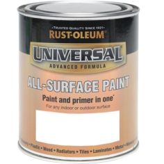 Rust-Oleum Universal All Surface Brush Paint & Primer White Gloss - 750ml