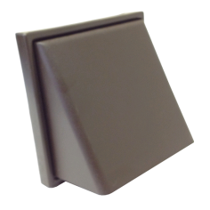 External Hooded Weatherproof Cowled Wall Vent - Brown 100mm