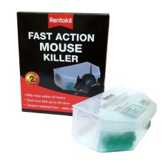 Rentokil Fast Action Mouse Killer - 2 Pre-Baited Boxes