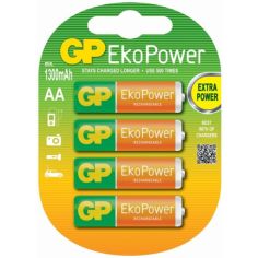 GP AA EkoPower Rechargable Batteries Pack 4