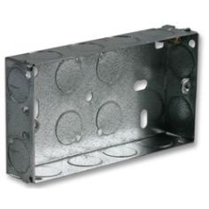 2 Gang Pro-Elec Single Gang 25mm Steel Flush Back Box