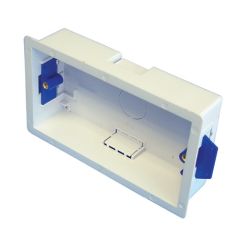 2 Gang Dry Lining Back Box White