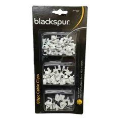 Blackspur 80 Piece Cable Clips Set