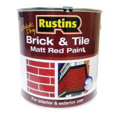 Rustins Quick Dry Brick & Tile Matt Red Paint - 2.5L