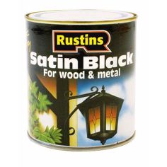 Rustins Quick Dry Paint Black Satin 500ml