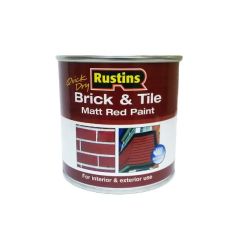 Rustins Quick Dry Brick & Tile Matt Red Paint - 250ml