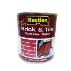Rustins Quick Dry Brick & Tile Matt Red Paint - 500ml