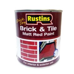 Rustins Quick Dry Brick & Tile Matt Red Paint - 1L