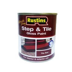 Rustins Quick Dry Step & Tile Gloss Red Paint - 500ml