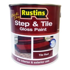 Rustins Quick Dry Step & Tile Gloss Red Paint - 2.5L