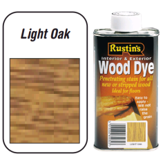 Rustins Wood Dye For Interior & Exterior - Light Oak 1L