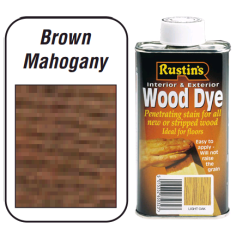 Rustins Wood Dye For Interior & Exterior - Brown Mahogany 1L