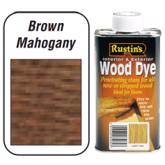 Rustins Wood Dye For Interior & Exterior - Brown Mahogany 2.5L