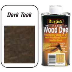 Rustins Wood Dye For Interior & Exterior - Dark Teak 250ml