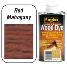 Rustins Wood Dye For Interior & Exterior - Red Mahogany 1L