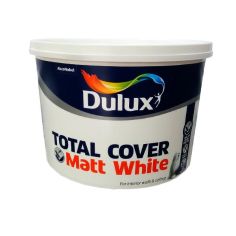 Dulux Total Cover Matt White Paint - 10L