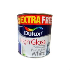 Dulux High Gloss Paint - Pure Brilliant White 750ml + 33% Extra Free