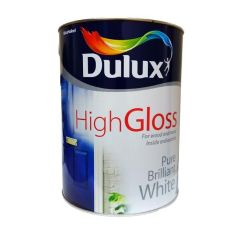 Dulux High Gloss Paint - Pure Brilliant White 5L