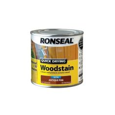 Ronseal Quick Drying Satin Woodstain - Antique Pine 250ml