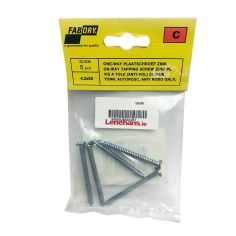 Fabory One-Way Zinc Plated Security Tapping Screw - 4.2 x 50 - Pack Of 5