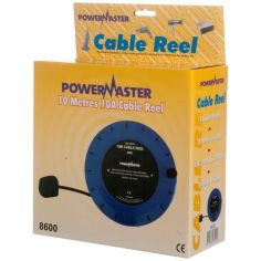 Powermaster 10m Cable Reel Cassette - 10 Amp 3 Gang