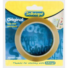 Sellotape Original Golden Tape Roll Non-static Easy-tear 25mm x 66m
