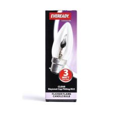 Eveready 3W Flicker Flame Candle BC Light Bulb