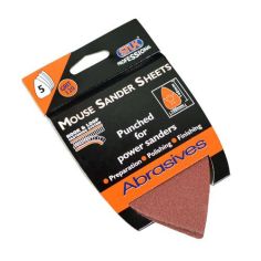 Mouse Sanding Sheets Hook & Loop 120 Grit  - Pack 5