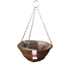 Blossom Rustic Hanging Basket Natural 12″