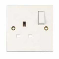 13 Amp Switched Socket White 1 Gang