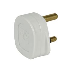 Powermaster 15A White Round Pin Plug