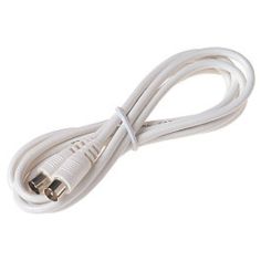 Dencon 10M TV Fly Lead Coax Plug to Coax Plug - White