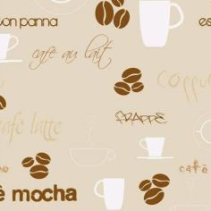 Mocha Coffee Themed Self Adhesive Contact - 2m x 45cm