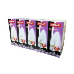 Eveready 25W Clear Candle E27/ ES Lightbulb - Pack Of 10