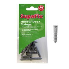 Supafix No. 8 Hollow Door Fixings - Pack Of 10