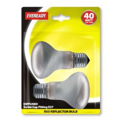 Eveready 40W Incandescent R63 Reflector ES Light Bulb - Pack Of 2