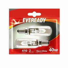 Eveready 30W Cooker Hood Halogen E14/ SES Light Bulb - Pack of 2