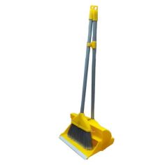 Leecroft Yellow Self Closing Dustpan And Brush