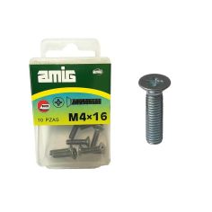 Amig Stainless Steel Countersunk Philips Screw - M4x16 - Pack Of 10