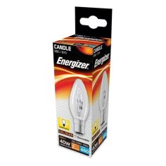 Energizer 28W Halogen Clear Candle B15 Boxed Lightbulb