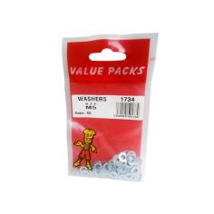 Value Packs Bright Zinc Plated Washers - M5 x 10mm Pack of 80