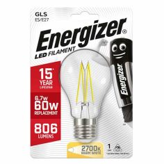 Energizer 6.7W Filament LED GLS E27 Lightbulb